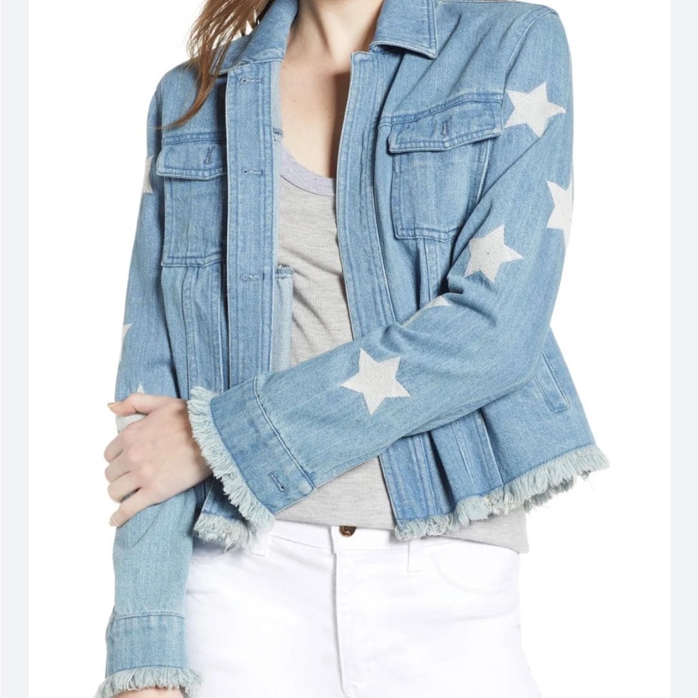 NWOT Cupcakes and Cashmere star print denim jacket - Picture 2 of 7